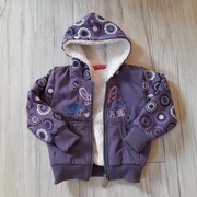 Fajna, ciepła fioletowa bluza dla dziewczynki, 104