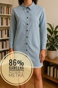 SUKIENKA JEANSOWA MISSGUIDED TALL – CASUALOWY SZYK, 86% BAWEŁNA XL