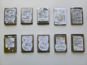 Dyski HDD 2,5" SATA 10 szt. 250 GB, 320 GB, 500 GB, 1 TB
