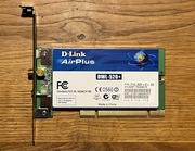 D-Link AirPlus DWL-520+ karta Wi-Fi WLAN PCI retro WiFi Windows 98 XP