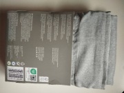 2 szare zasłony strukturalne na taśmie z tunelem ala len SMUKEE 2 x zasłona