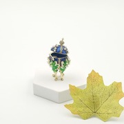 Jajko jajo faberge pojemniki szkatułka małe niebieskie styl wiktoriański
