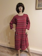 GUDRUN SJODEN sukienka dzianinowa w paski bawełna i wełna jak nowa_ S/M/L