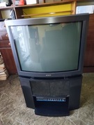 Zestaw kinowy kineskopowy Sony 34" telewizor + subwoofer + stojak 