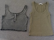 Komplet koszulka i top w doskonałym stanie założony dwa razy rozmiar S