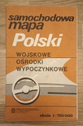 Samochodowa mapa Polski: wojskowe ośrodki wypoczynkowe 1991