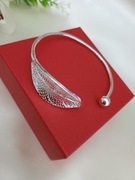 Srebrna bransoleta - Liść ażurowy- próba 925