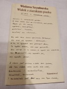 Widok z ziarnkiem piasku Wisława Szymborska