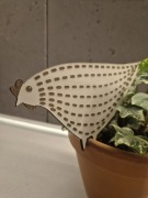 Drewniana kurka dekoracyjna biała 