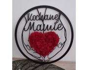 Dzień Matki, Obraz, Mech Chrobotek, Serce, Mama, Na prezent, Pudełko