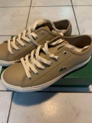 Lacoste Backcourt Leather sneakersy trampki beżowe skóra 42