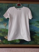 t-shirt koszulka bluzka z krótkim rękawem biała sportowa fitness  casual 