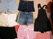 Krótkie spodenki dziewczęce szorty i ogrodniczki roz 134 firmówki 