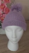 Czapka zimowa kolor lawendowy