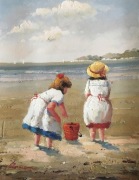 Obraz olejny-Dzieci na plaży 