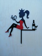 topper czarna plexi, kobieta, dziewczyna, brokat 