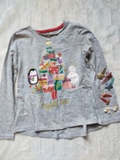 Bluzka świąteczna + ozdoby do włosów 128