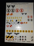 Warhammer 40000: SPACE MARINE VEHICLE kalkomania