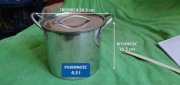 Garnek Stalowy z Pokrywką 4,5 L