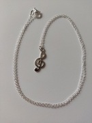 Łańcuszek klucz wiolinowy, 925.