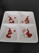 Elk Land 20x20 ceramiczny talerz półmisek do serwowania skrzaty krasnale