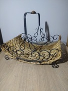 Koszyk wiklinowy na owoce metaloplastyka 