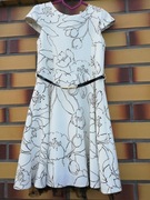 Sukienka elegancka wesele biała 134 cm