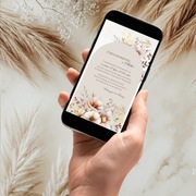 Zawiadomienie ślubne cyfrowe elektroniczne kwiatowe ARLETTA