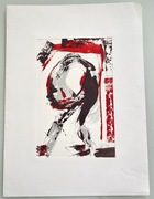 akryl ABSTRAKCJA '93 CIESLAK Niemiecki Underground Action Painting unikat