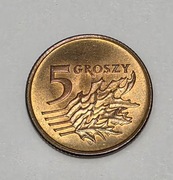 5gr groszy 1991 real foto mennicza Stan 1/-1