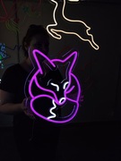 Neon Napis Świetlny na Ścianę - Lisek/Lis LED 