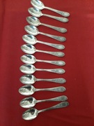 STARE POSREBRZANE ŁYŻECZKI - 12 SZT