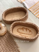 Koszyk na pieczywo i sztućce beżowy