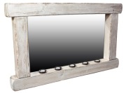 Lustro drewniane rustykalne retro vintage 