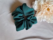 Scrunchie gumka do włosów ciemna zieleń