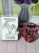 Zestaw Skarbonka wykreślanka HDF Pieniądze Oszczędności Kufel Sklejka 