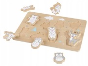 DREWNIANE PUZZLE DLA DZIECI - ZWIERZĄTKA 2+