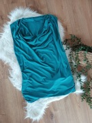 letnia damska turkusowa bluzka bluzeczka bez rękawów 42 40XL mietowa 