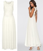 Nowa elegancka długa biała suknia 34