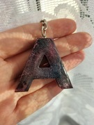 Brelok litera A z żywicy epoksydowej i uv 