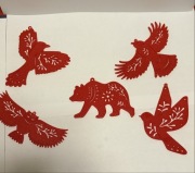 Zestaw 6 świątecznych bombek choinkowych/na stroik