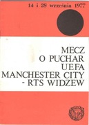 Program Widzew Łódź - Manchester City 1977.09.28