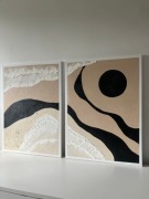 Dyptyk strukturalny "Żywioły" 2x 55x75 cm