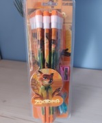 Zestaw Ołówków Zootopia Zwierzogród 12 szt. + Temperówka NOWY