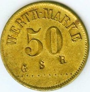 SOBÓTKA - WERTH-MARKE 50 G S R mos 25,4 mm - unlkat !!