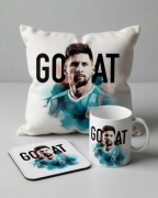 Lionel Messi prezent dla kibica pilki noznej zestaw poduszka kubek podkladk