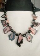 Promocja!!Naszyjnik kolia Agat Onyx sr.925