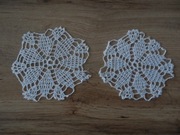 Stara serwetka szydełkowa rękodzieło 2 szt.