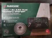 Szybka podwójna ładowarka 20V 2x4,5A Parkside PDSLG 20 B1 nowa 