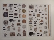 Naklejki planer scrapbooking DecoTime 2 szt. arkusze A4 - retro telefony